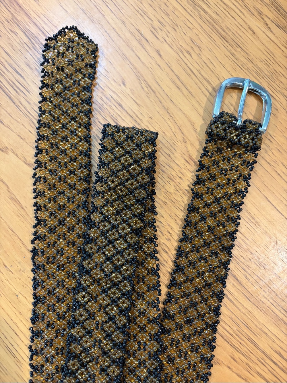 Woven Glass Bead Geometric Belt - Picture 3 of 4
